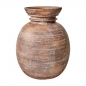 Preview: Camilla - antiksierter Pot aus dunlem Terracotta - Höhe 36 cm